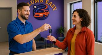 Happy customer after repair